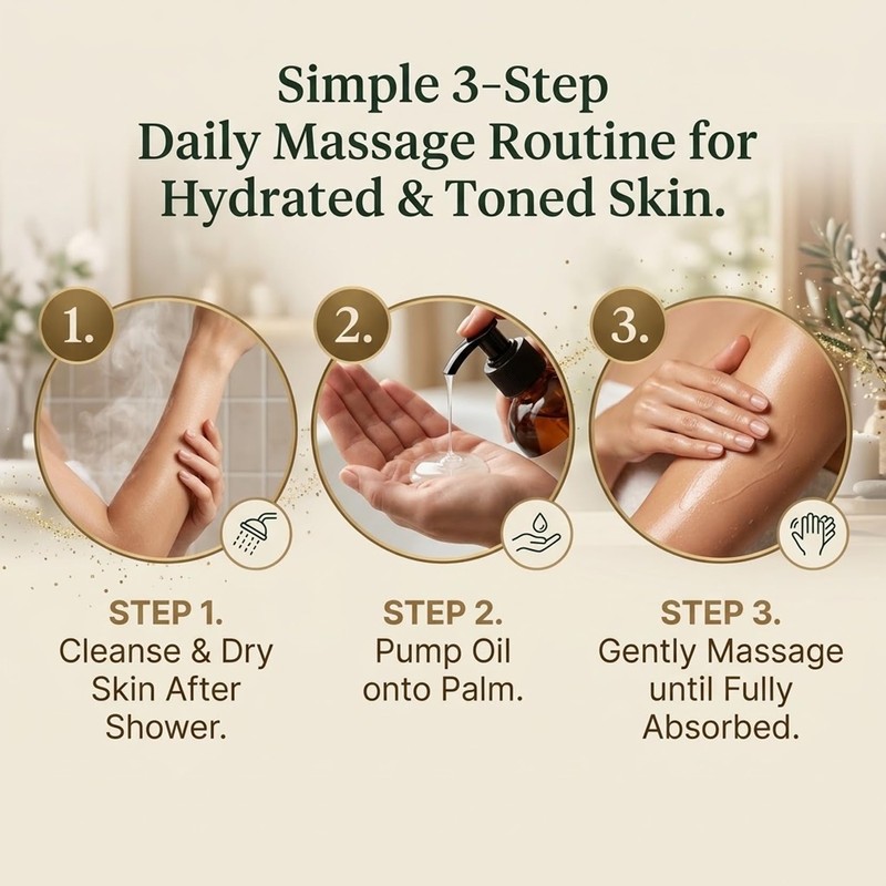 Multi Peptide Body Oil, Firming Skin Care Oil For Dry