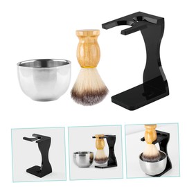 FRCOLOR 1set Shaving Bowl and Brush Kit Stand Shaving Cup for Men and Rustproof Husband Father Day