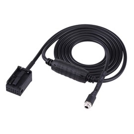 Qiilu Car Auxiliary Adapter Cable Black Female for Auxiliary Adapter Fit for E85 E86 Z4 CD X3 E83 12 Pin Lead