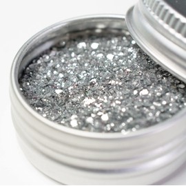 Biodegradable Glitter (1/2 Oz Tin, Fine Silver Mix)