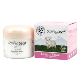 Springleaf Lanolin Cream with Vitamin E 100g - Pink - Non-Greasy Formulation & Fast Absorption - Suitable For Most Skin Types - Achieve Moisturisation & Suppleness