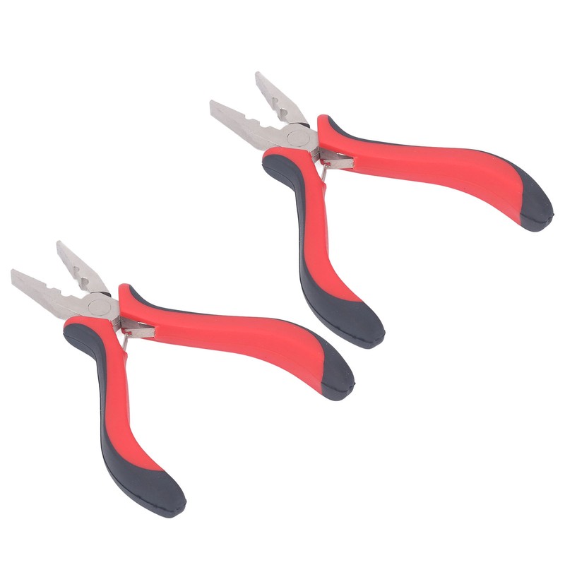 2pcs Hair Extensions Plier Ergonomic Handle Skid Resistance 2 Holes