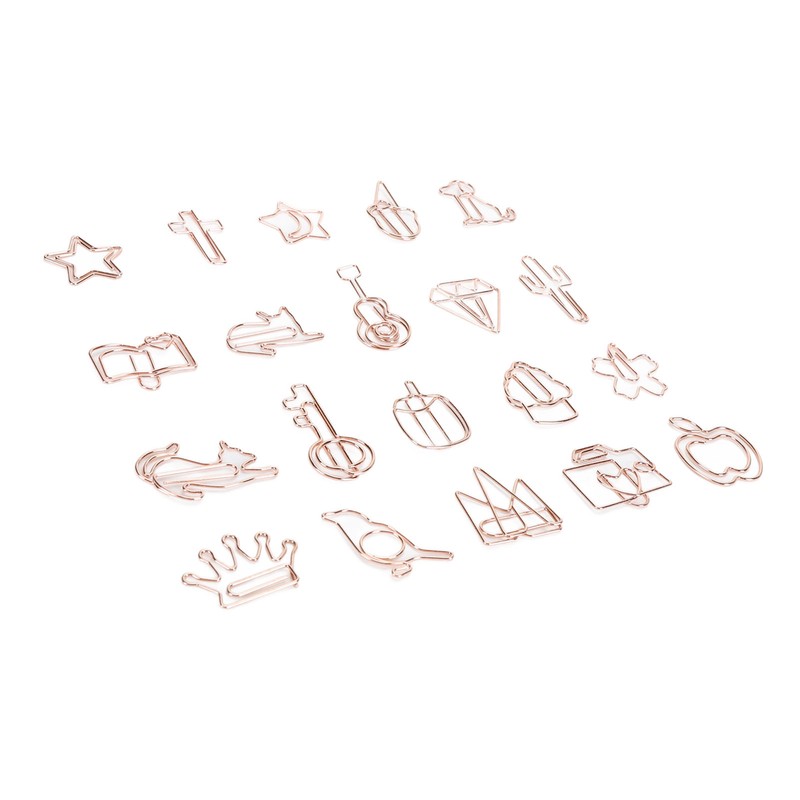 100Pcs Paper Clips Cute Look Note Clip Marking Document Organizing