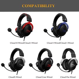 Cloud 2 Buckles as Same as Stock Cloud II Clamps Fit Great Hinge Side Covers Parts Replacement for HyperX Cloud 2 Wired/Cloud Wired/CloudX/Cloud Pro/Cloud Core Wired Gaming Headsets