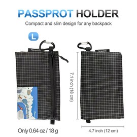 Water-Resistant Passport Holder for Travel, Ultralight Passport Wallet with YKK Zipper, Travel Essentials Organizer for Women Men, Portable Money Pouch Case for Credit Cards, ID, Cash, Small Items