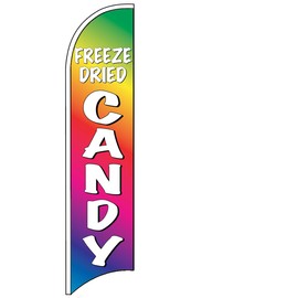 4LessCo FREEZE DRIED CANDY Windless Swooper Flag 2.5x11.5 Feet Feather Banner Sign rb (Hardware NOT Included)