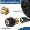 SWAWIS 8 Pieces Pressure Washer Adapter Set, M22-14mm Female Thread
