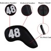 Prof 7Pcs Leather Wedge Golf Iron Head Covers Protective Club