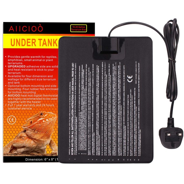 AIICIOO Lizards Terrarium Heat Pads - 8W Pets Heating Pad