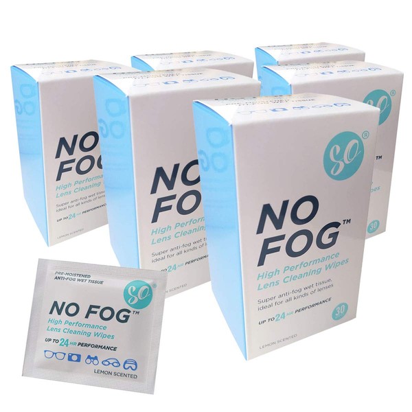 NO Fog Anti-Fog Wipes, Steamed Up Glasses, Glasses Cleaning, Fog Wipes, Lens Cleaning 180 Pack
