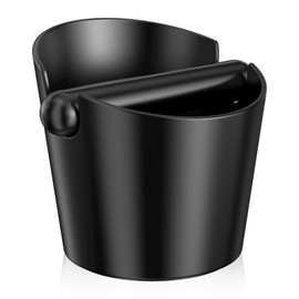Maxentico Knock Box for Portafilter (Black), Knockbox Accessories Tee Container Coffee Grounds Container, Barista Coffee Knock Box Bknock Container, Bucket for Coffee Grounds Container, One Knock Box