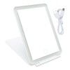 LED Rechargeable Travel Vanity Mirror Folding Portable Lighted Makeup Beauty