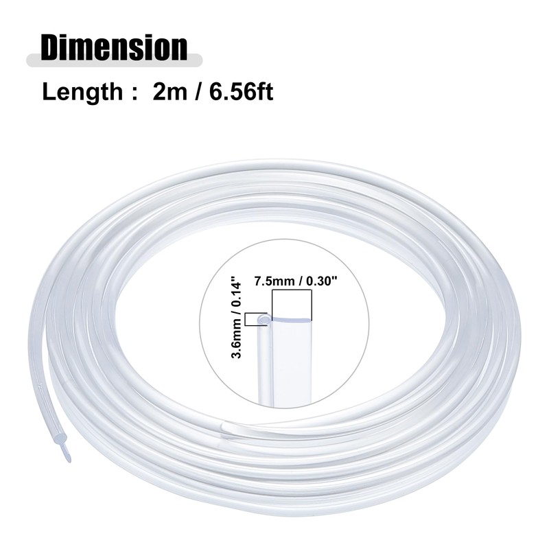 X AUTOHAUX 3.6mm 0.30" 2m 6.56ft Universal Skirt Side Glow