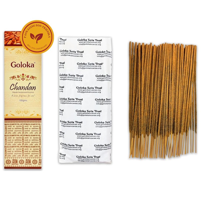Chandan Incense Sticks - 1 Pack of 100g (70-90 Sticks)