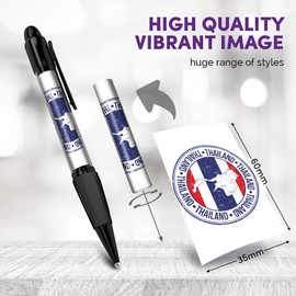 Destination Vinyl ltd Beautiful and comfortable Set of 2 Matching Pens - Thailand Map Bangkok Travel Asia #5165