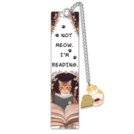 Cat Bookmark Cute Bookmarks for Women Cat Lover Gifts Back to School Gifts for Students Teacher Thank You Gifts Animal Bookmarks Not Meow Im Reading Acrylic Bookmarks for Book Lovers