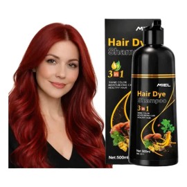 +9 Colores | Shampoo Tinte Cubre Canas En 15min Sin Amoniaco Rojo