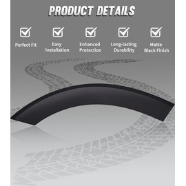 YUWUTF Front Left Door Fender Flare Molding Trim Wheel Arch Molding Compatible with 2015-2023 Ford Transit 150 250 350 350HD Rear Part