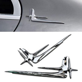 morytrade duct dummy duct car accessories dummy aero duct car sticker plated D (silver)