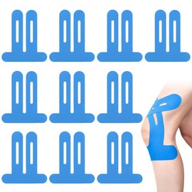 Horuili® 10 Stück Kniebewegungs-Band, Precut Knie Kinesiologie Tape, Knieschutz Kinesiotape, Wasserdichtes elastisches Klebeband, für Knieschmerzen beim Sport
