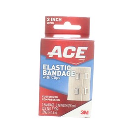 ACE 207314 Elastic Bandage with E-Z Clips, 3-Inch x 64-Inch