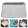 Baking Pan Nonstick 2 Pieces/Set Rectangular Baking Tray Stainless Steel