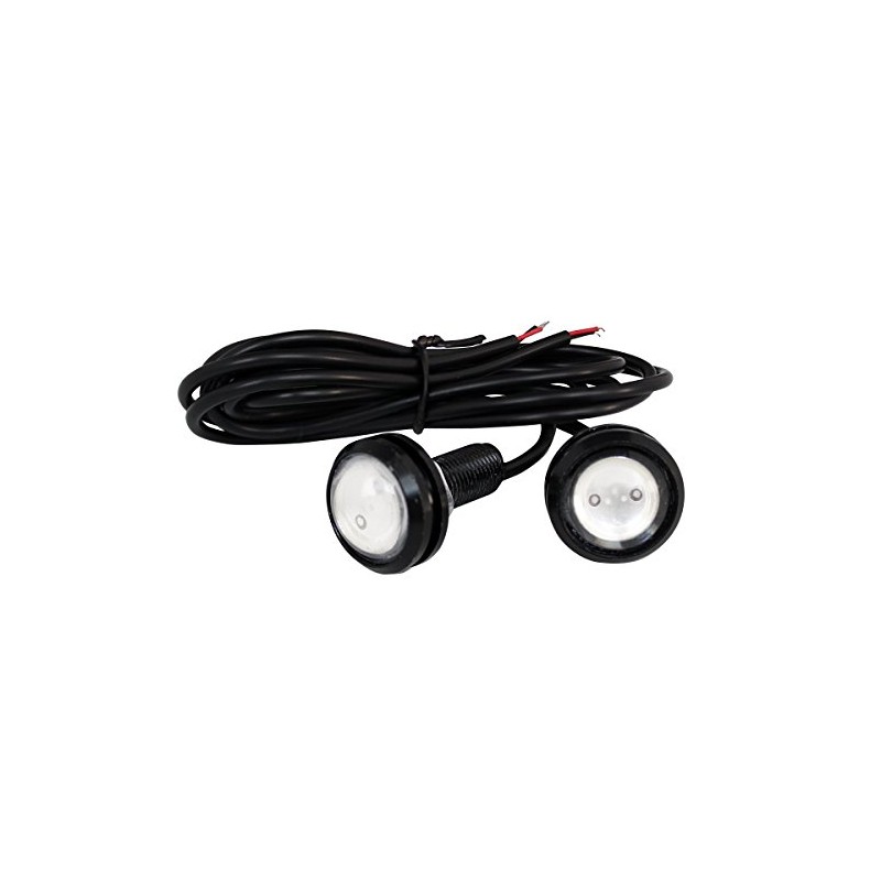 [Pack of 2] Waterproof Large LED Spotlight Red 12V 23mm