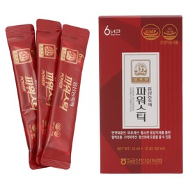 6年根・高麗紅参エキスパワースティック 10ml×10本 錦山人参農協 ／ 高麗人参エキス 朝鮮人参 紅人参 紅参 ginseng