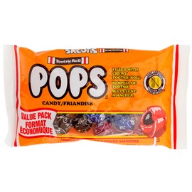 Tootsie Roll, Assorted Tootsie Pops Filled with Chewy Tootsie Roll - Value Pack, 306g
