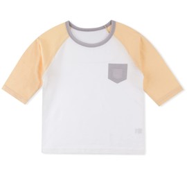 OrganicBoom Big Girl Boy Certified 100% Organic Cotton Lightweight Three-Quarter Outfit Tee Pants Set Easywear Playwear (Vintage Slub Yellow,9-10Y)