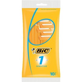 BIC 1, Packung mit 10 Rasierklingen.
