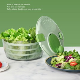 Salad Spinner,Lettuce Spinner 4L Vegetable Dryer PP Salad Spinner Multifunction Salad Drainer Bowl Salad Washer Salad Dryerfor Home Kitchen Lettuce Fruit Drying,9.6 X 6.5in(Green)