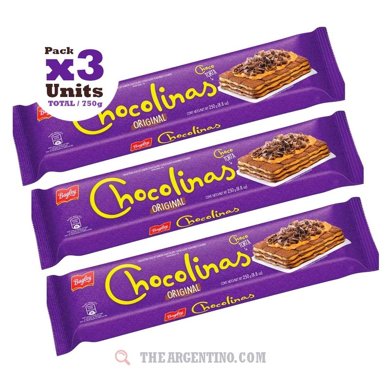 Chocolinas Chocolate Cookies 250g/8.8oz (3 pack)