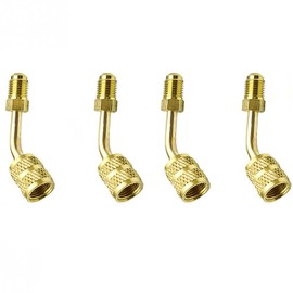 Chironal 4Pcs R410a Brass Quick Adapter 5/16 Female to 1/4 Male SAE for Mini Split System HVAC and Refriger Refrigerant Charging