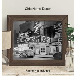 African American Historic Photo - Black History Wall Art Decor, Home Decoration - Iconic Harlem Picture - Unique Gift for Jazz Music Fan, Musician - Cotton Club