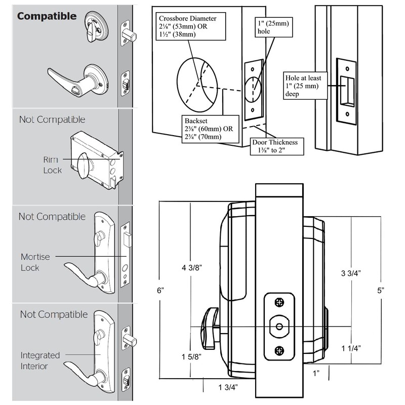 Smart Deadbolt Lock, SCYAN D1 Deadbolt with Touchscreen Keypad, Keyless