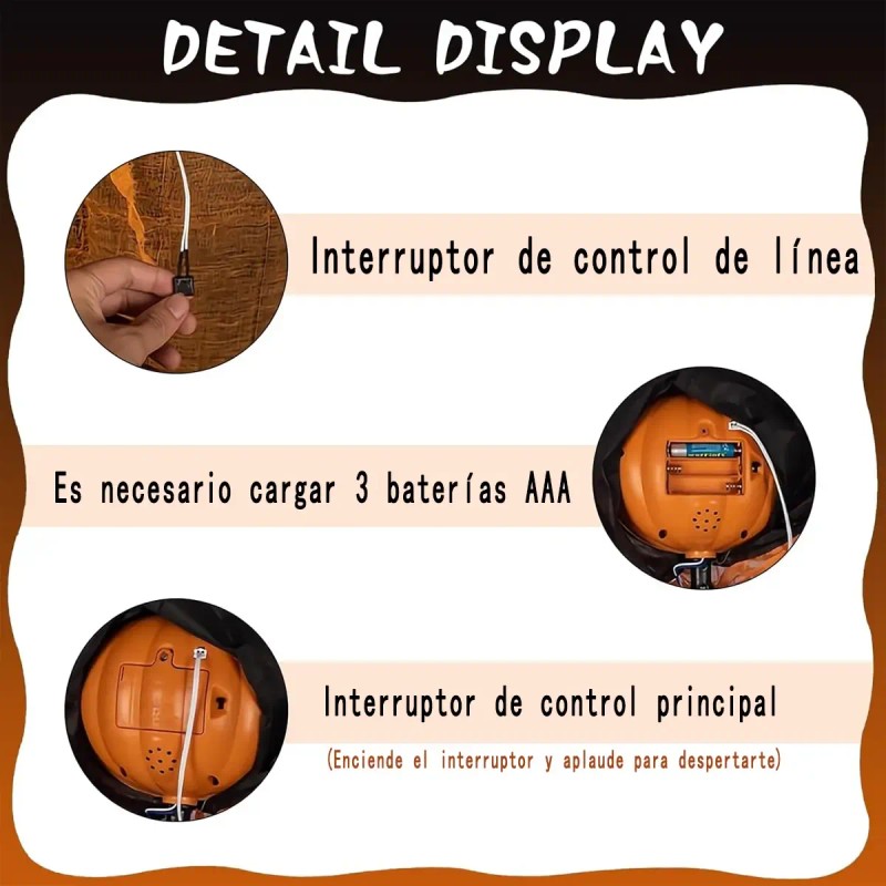 Fantasmas Colgante Luz Sonido Halloween Decoracion Exterior
