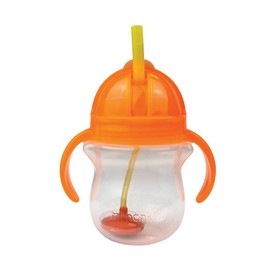 Munchkin Tip Sip Straw Cup 6M Orange Color 207ml