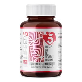 Omega 3 Aceite De Salmon Oil Epa Dha 120 Cápsulas Colágeno 120 Cápsulas Para 120 Días