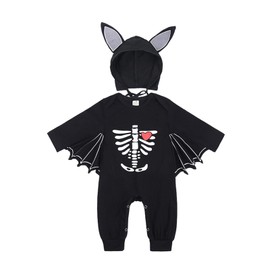 Moerstar Halloween Costume, Baby, Kids, Cosplay, Costume, Baby, Pumpkin, Newborn Clothes, Going Out, Costume, Hat, Children's Halloween Costume, Bat Costume, Party Goods, Long Sleeve Coverall, Hat, 2