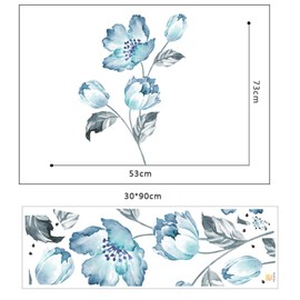 Esmee Orchid Wall Sticker Wall Mural Peel and Stick Flower Wallpaper Suitable for Kids Bedroom, Bathroom, Living Room(Peel and Stick Wall Decals)