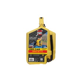 Surecan 5 Gallon Type II Safety Can - Flexible Rotating Spout, Spill Free Tank, Self-Venting, Thumb Trigger & Total Flow Control Jerry Can (Yellow)