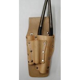 Kozuchi CE-17 Nume Leather Sheet Metal Shears Case, Double Sewing, beige