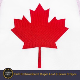 Homissor Canada Flag Small Canadian Flags 12x18 Outdoor Heavy Duty for Boat Embroidered Maple Leaf Sewn Stripes 2 Brass Grommets