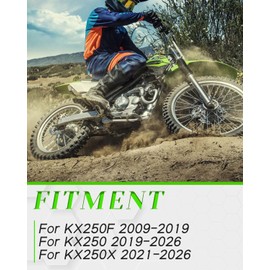 JFG RACING Dirt Bike Gear Shifter Lever Shift Pedal for KX250F 2009-2019, KX250 2019-2026, KX250X 2021-2026, Green