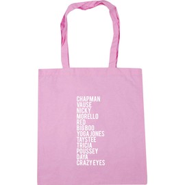 Hippowarehouse Chapman, Vause, Nicky, Morello, Red Big Boo, Yoga Jones, Taystee, Tricia, Poussey, Daya, Crazy Eyes Tote Shopping Gym Beach Bag 42cm x38cm, 10 litres