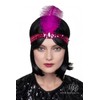 Luckygift 1920s Flapper Headband Ostrich Feather Headpiece Roaring 20's Party