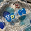 Snorkeling Bunny[Handmade Nail Tips] - Short Stiletto [Production] / 스노클링