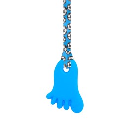 Sensory Oojamabobs - Foot Pendant chew Necklace - Autism - Blue with Lanyard (6 Designs Available!) (54cm, Football)