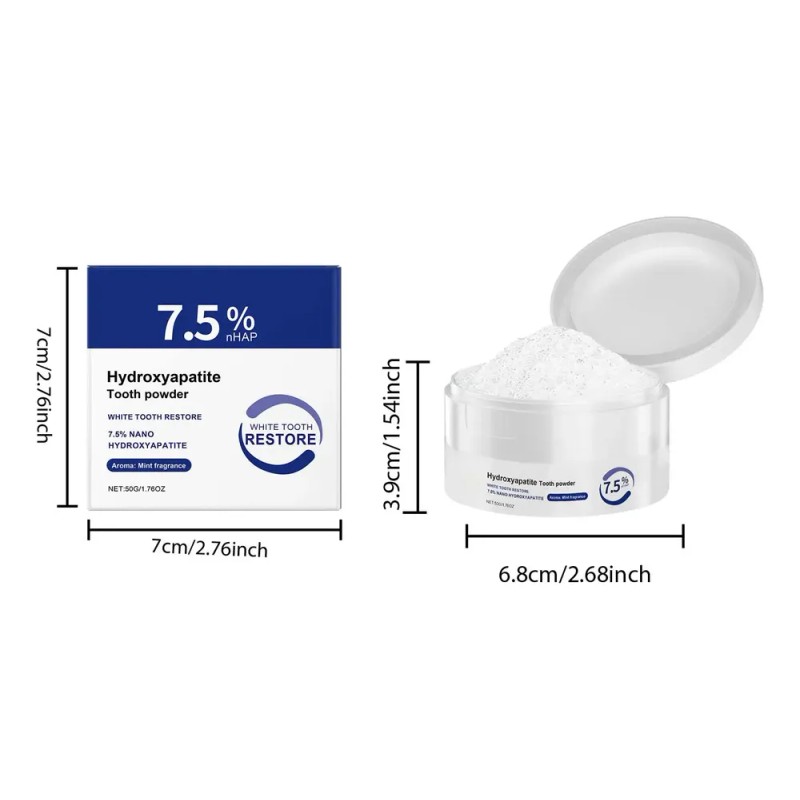 Elegante Polvo Dental De Hidroxiapatita, 50 G